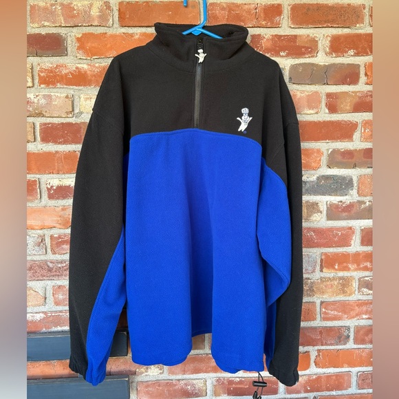 Vintage Pillsbury Doughboy Fleece Quarter Zip Advanced Textiles 2XL Preowned - Picture 1 of 5
